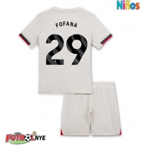 Camiseta Chelsea Wesley Fofana #29 Visitante Equipación para niños 2025-26 manga corta (+ pantalones cortos)